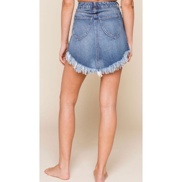 Free People Bailey Denim Mini Skirt - Picture 4 of 8
